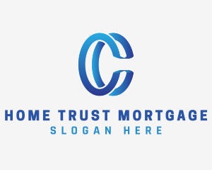 Mortgage - Double Letter C Cuff App logo design