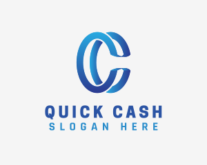 Loan - Double Letter C Cuff App logo design