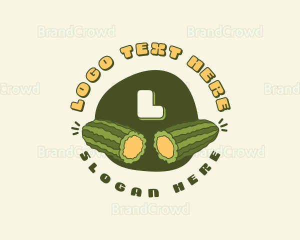 Bitter Gourd Fruit Logo