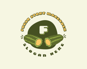 Bitter Gourd Fruit logo design