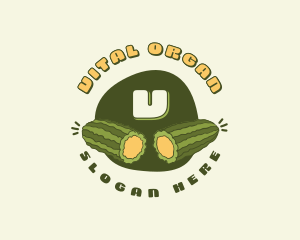 Bitter Gourd Fruit logo design