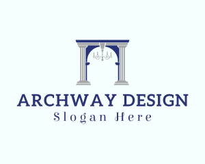 Elegant Archway Chandelier logo design