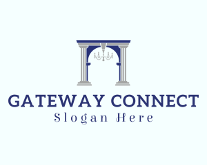 Gateway - Elegant Archway Chandelier logo design