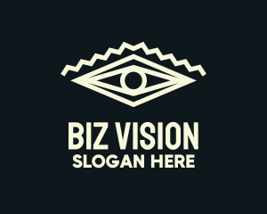 Diamond Geometric Eye logo design