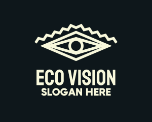 Diamond Geometric Eye logo design