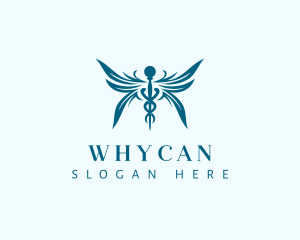 Medicine - Medical Wing Caduceus logo design