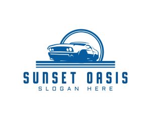 Sunset Sports Car logo design