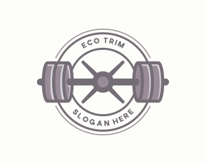 Barbell Workout Gym Training Logo