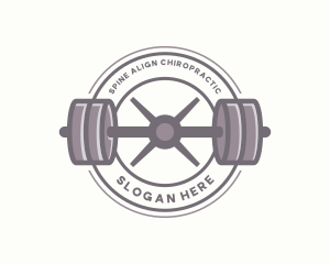 Barbell Workout Gym Training Logo