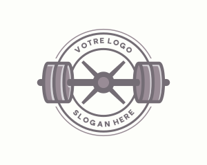 Barbell Workout Gym Logo