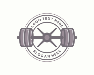 Barbell Workout Gym Logo