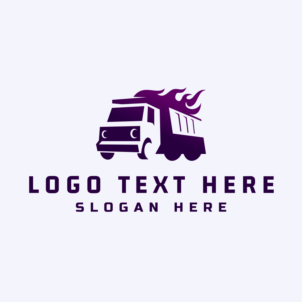 Flaming Dump Truck Logo | BrandCrowd Logo Maker