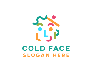 Colorful Face Shapes logo design