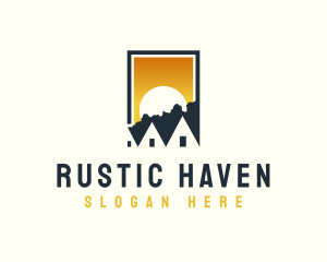 House - Sunset Row Roofing logo design