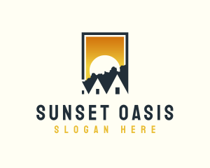 Sunset Row Roofing logo design