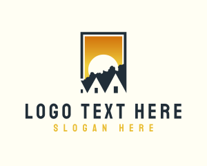 Construction - Sunset Row Roofing logo design