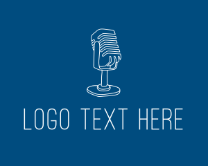 Singer - Podcast Mic Studio logo design