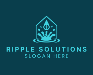 Ripple - House Droplet Cleaning logo design