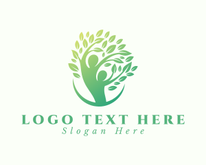 Human - Natural Human Tree logo design