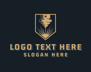 Laser - Laser Engrave Machine logo design