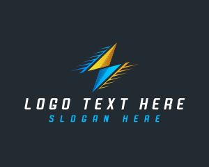 Charge - Lightning Flash Power logo design