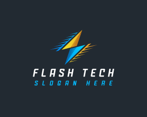 Flash - Lightning Flash Power logo design