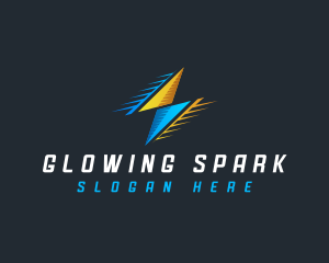 Lightning Flash Power logo design