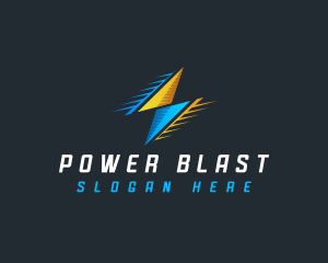 Lightning Flash Power logo design