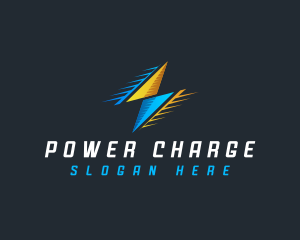 Lightning Flash Power logo design