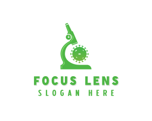 Microscope - Microscopic Virus Laboratory logo design