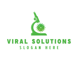 Virus - Microscopic Virus Laboratory logo design