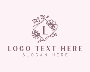 Boutique - Floral Frame Decoration logo design