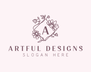 Floral Frame Decoration logo design