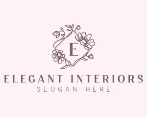 Floral Frame Decoration logo design