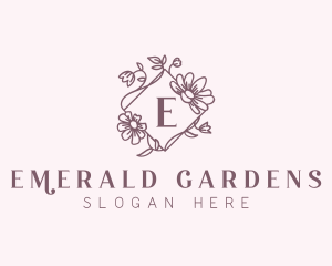 Floral Frame Decoration logo design