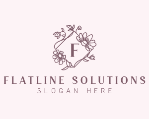 Floral Frame Decoration logo design