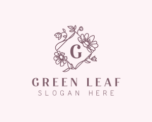 Floral Frame Decoration logo design