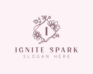 Floral Frame Decoration logo design