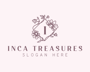 Floral Frame Decoration logo design