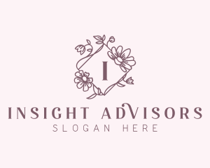 Floral Frame Decoration logo design