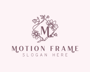 Floral Frame Decoration logo design