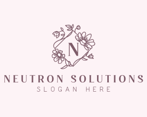 Floral Frame Decoration logo design