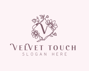 Floral Frame Decoration logo design