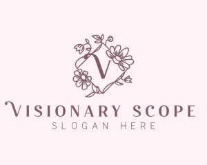 Floral Frame Decoration logo design