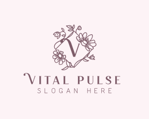 Floral Frame Decoration logo design