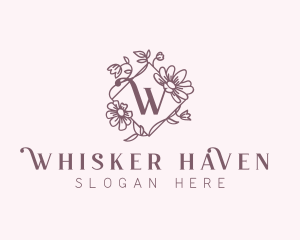 Floral Frame Decoration logo design