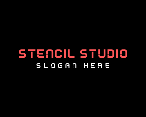 Modern Stencil Tech logo design