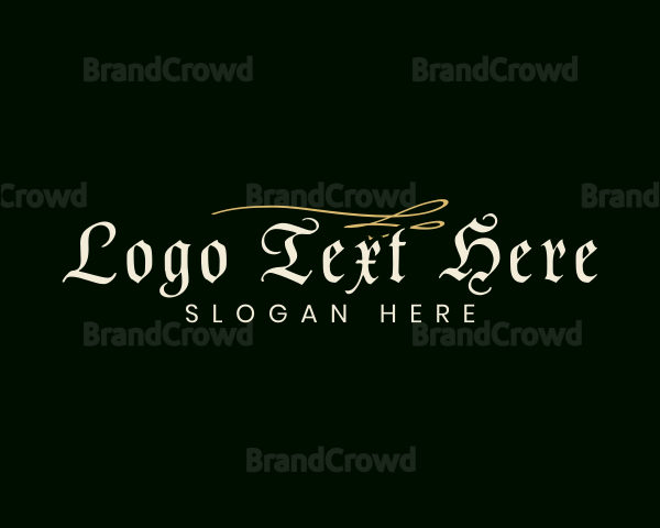 Gothic Medieval Signature Logo