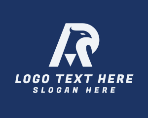 Bird Falcon Letter R  logo design