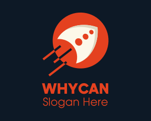 Spaceship - Orange Rocket Launch logo design